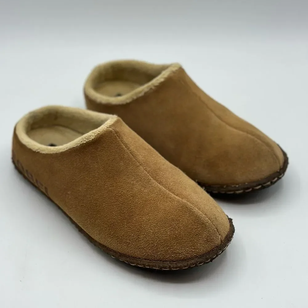 Sorel Lanner Ridge II Youth Slipper Camel Brown Size 2